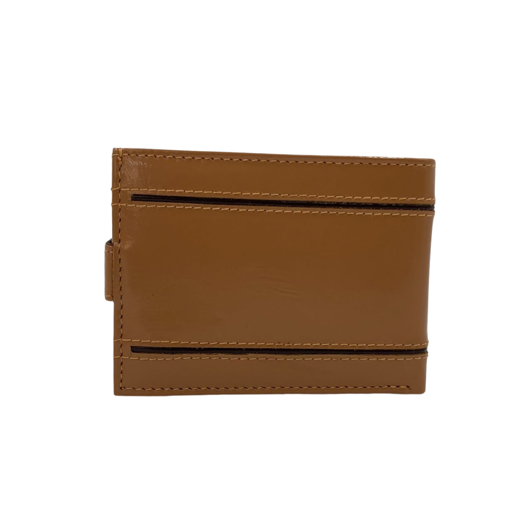 Classic Men's Waterproof Bifold Leather Wallet with Flip ID Window #1728L (D.L.)