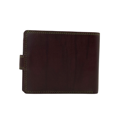 Mens Genuine Leather Mens wallet Leather Lined Bi fold Wallet For Men # 1357L