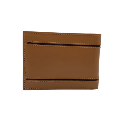 Classic Men's Waterproof Bifold Leather Wallet with Flip ID Window #1728 (D.L.)