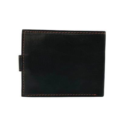 Mens Genuine Leather Mens wallet Leather Lined Bi fold Wallet For Men # 1326L
