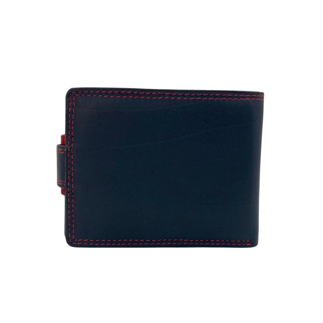 Mens Genuine Leather Mens wallet Leather Lined Bi fold Wallet For Men # 1350CBL