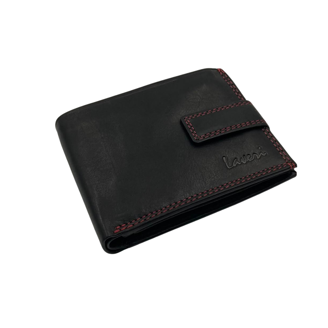 Mens Genuine Leather Mens wallet Leather Lined Bi fold Wallet For Men # 1013L