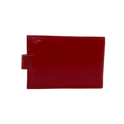 Men's Waterproof Bifold Leather Wallet with ID Window & Card Slots (White & Red Edition) #1020AL [PLAIN]