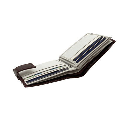 Classic Men's Waterproof Bifold Leather Wallet with Flip ID Window # 892L (D.L.)