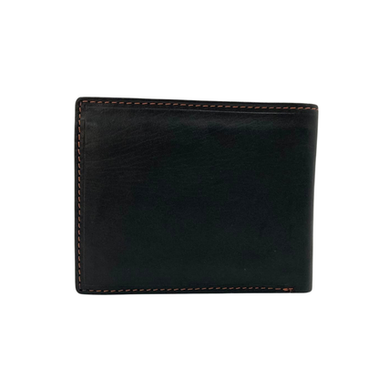 Mens Genuine Leather Mens wallet Leather Lined Bi fold Wallet For Men # 1357