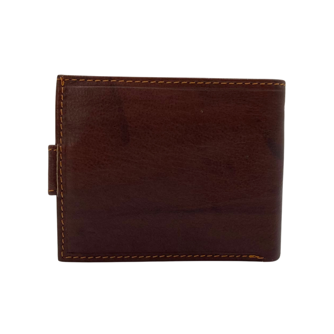 Mens Genuine Leather Mens wallet Leather Lined Bi fold Wallet For Men # 1005CL