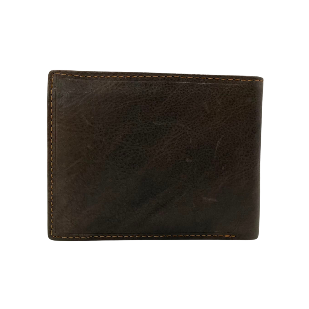Mens Genuine Leather Mens wallet Leather Lined Bi fold Wallet For Men # 1357