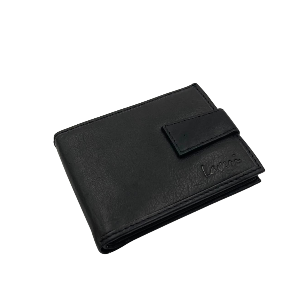 Mens Genuine Leather Mens wallet Leather Lined Bi fold Wallet For Men # 983AL