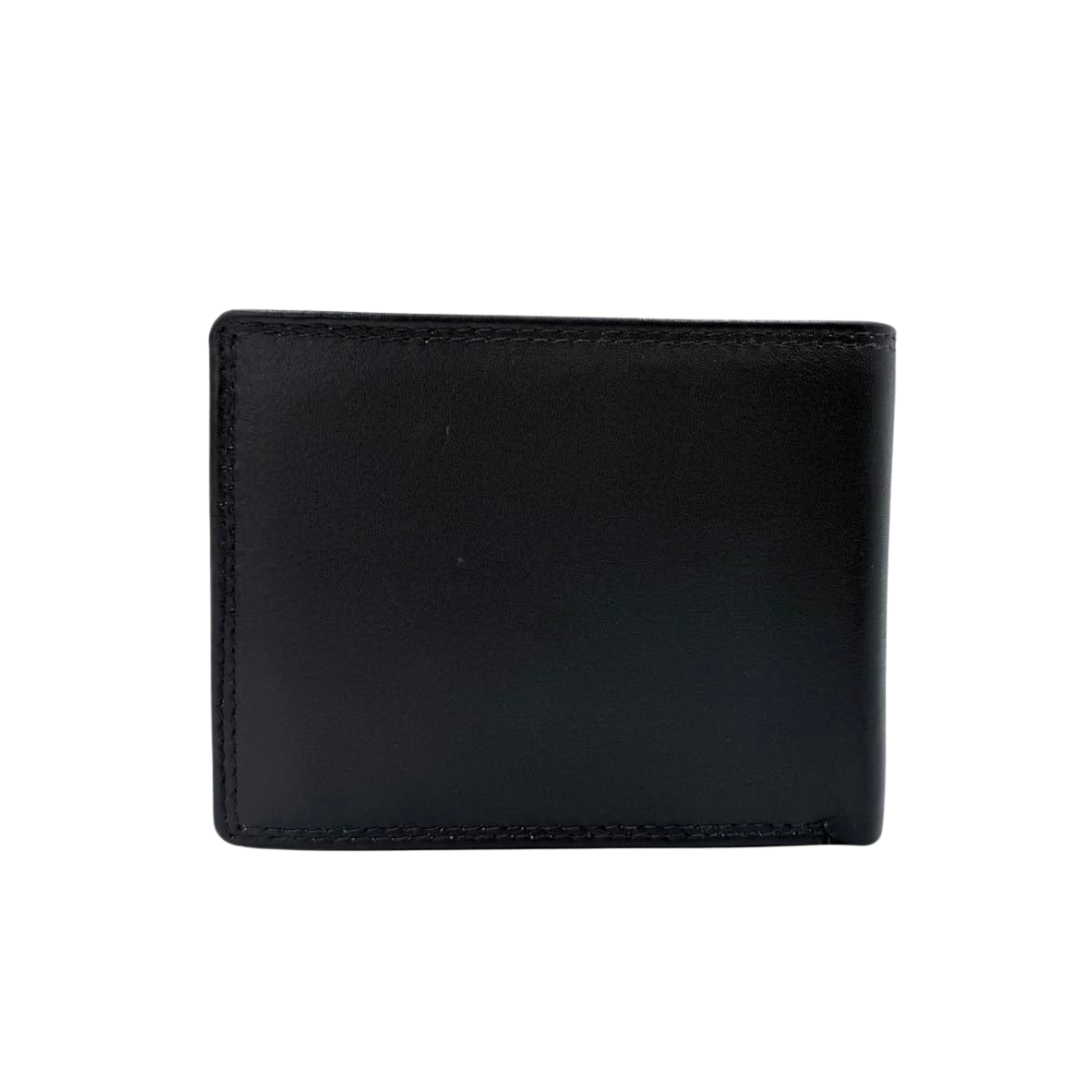 Mens Genuine Leather Mens wallet Leather Lined Bi fold Wallet For Men # 1350B
