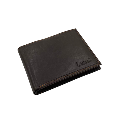 Mens Genuine Leather Mens wallet Leather Lined Bi fold Wallet For Men # 1013