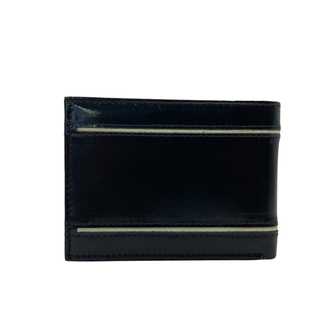 Classic Men's Waterproof Bifold Leather Wallet with Flip ID Window #1728 (D.L.)
