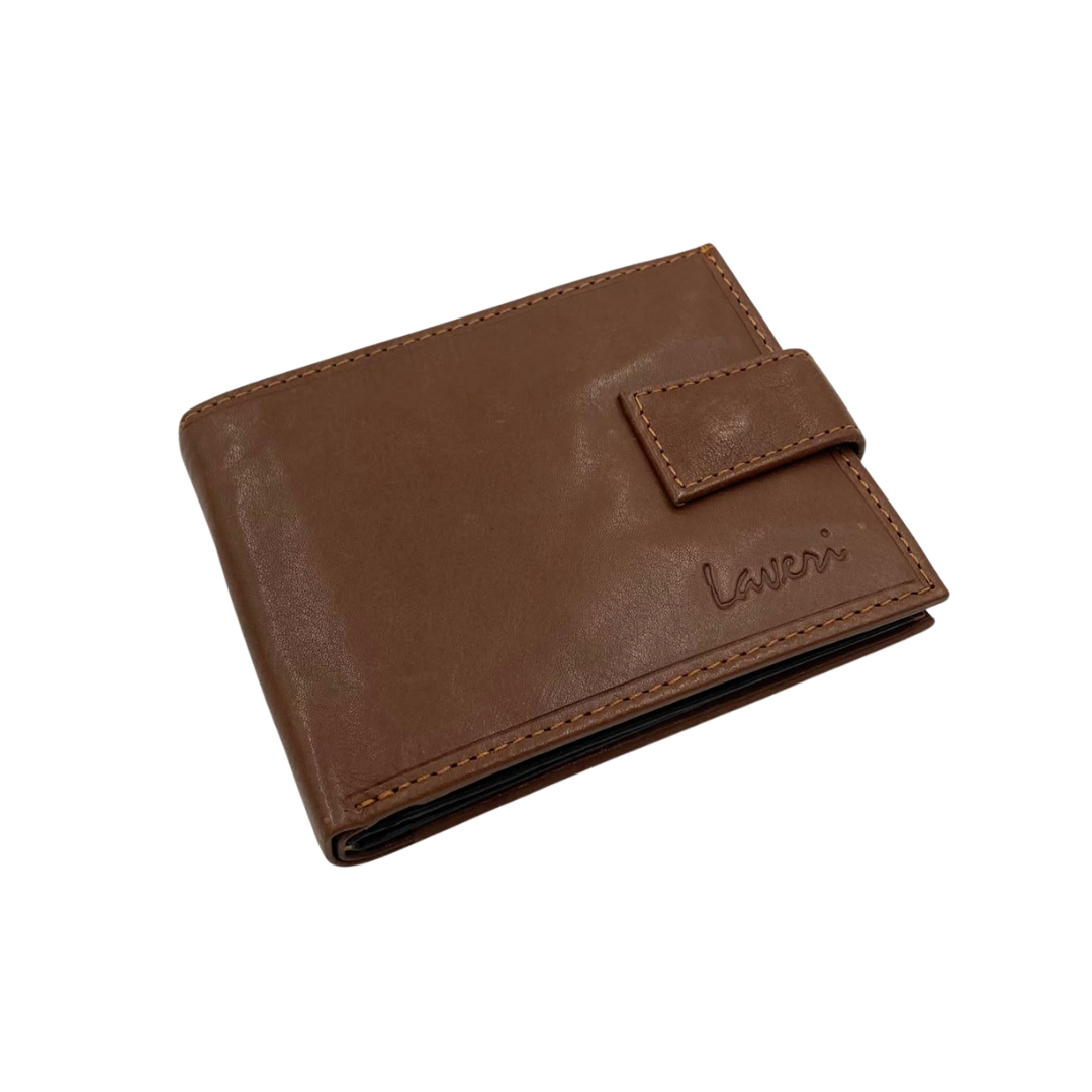Mens Genuine Leather Mens wallet Leather Lined Bi fold Wallet For Men # 983AL