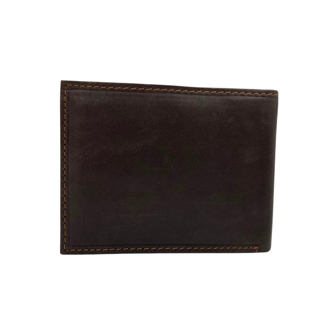 Mens Genuine Leather Mens wallet Leather Lined Bi fold Wallet For Men # 1013