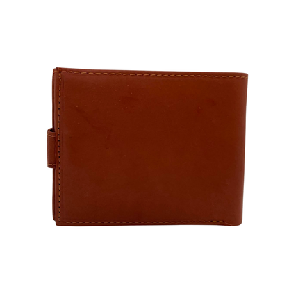 Mens Genuine Leather Mens wallet Leather Lined Bi fold Wallet For Men # 983AL
