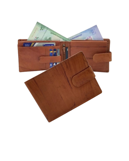 Smooth Leather Card & Coin Billfold Wallet # 1510L