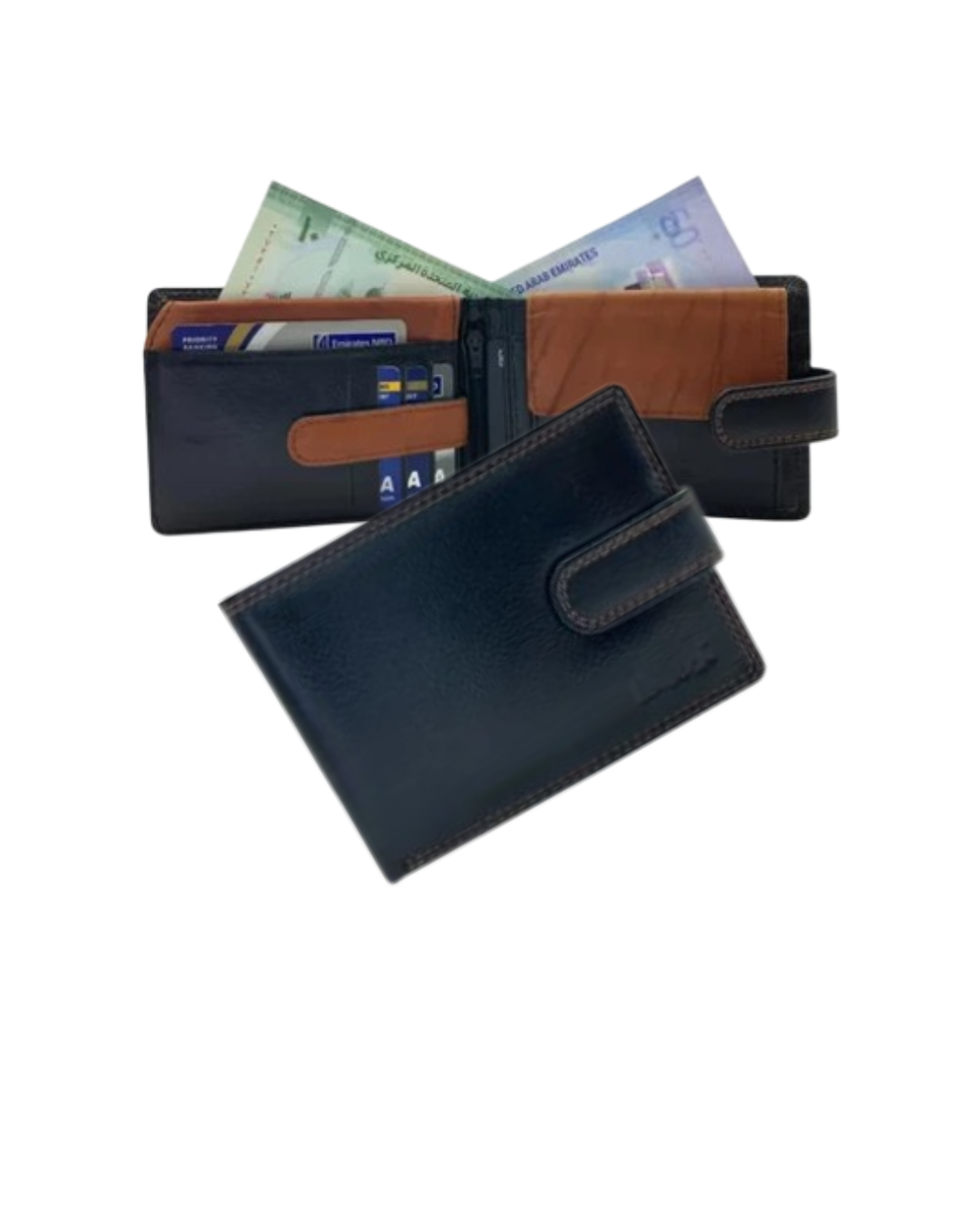 Smooth Leather Card & Coin Billfold Wallet # 1510L