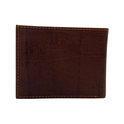 Mens Genuine Leather Mens wallet Leather Lined Bi fold Wallet For Men # 1426
