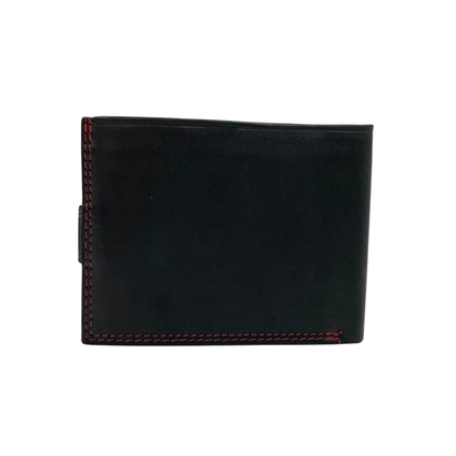 Mens Genuine Leather Mens wallet Leather Lined Bi fold Wallet For Men # 1013L
