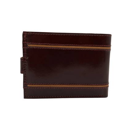 Classic Men's Waterproof Bifold Leather Wallet with Flip ID Window # 892L (D.L.)