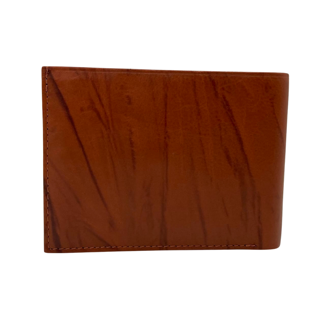 Mens Genuine Leather Mens wallet Leather Lined Bi fold Wallet For Men # 1013C