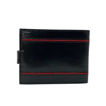 Classic Men's Waterproof Bifold Leather Wallet with Flip ID Window # 892L (D.L.)