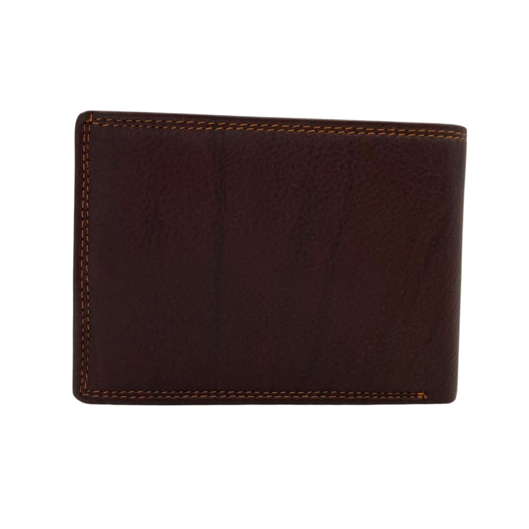 Mens Genuine Leather Mens wallet Leather Lined Bi fold Wallet For Men # 1510