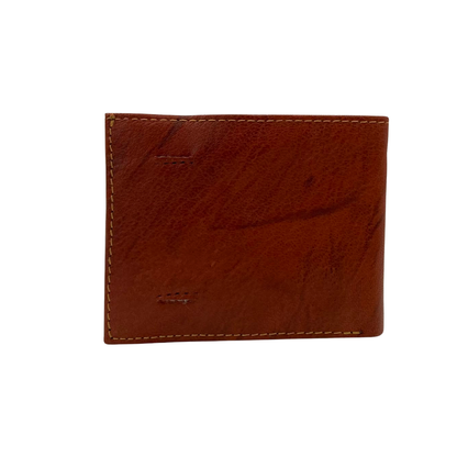 Mens Genuine Leather Mens wallet Leather Lined Bi fold Wallet For Men # 983A