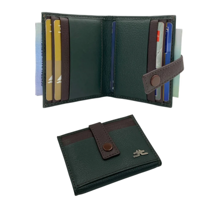Card Case & Cash Wallet Compact Size 12 Card Space Plus Zip For Coins # 4029Z