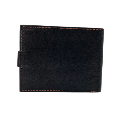 Mens Genuine Leather Mens wallet Leather Lined Bi fold Wallet For Men # 1426L