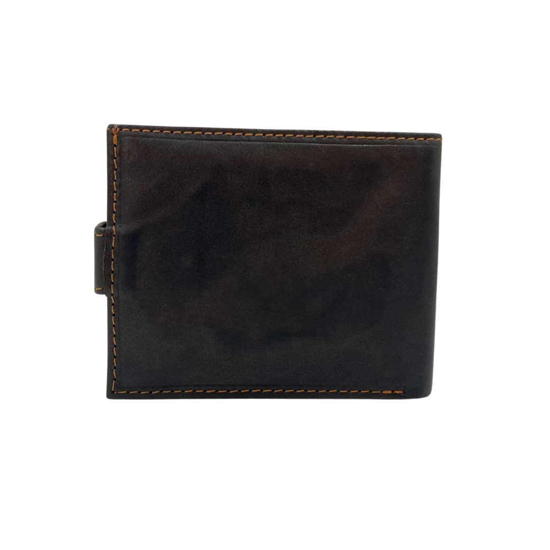 Mens Genuine Leather Mens wallet Leather Lined Bi fold Wallet For Men # 983AL