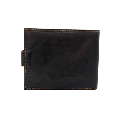 Mens Genuine Leather Mens wallet Leather Lined Bi fold Wallet For Men # 983AL
