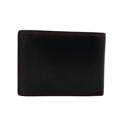 Mens Genuine Leather Mens wallet Leather Lined Bi fold Wallet For Men # 1510