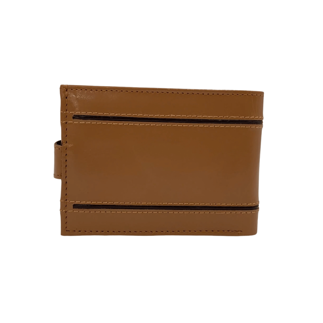 Classic Men's Waterproof Bifold Leather Wallet with Flip ID Window # 892L (D.L.)