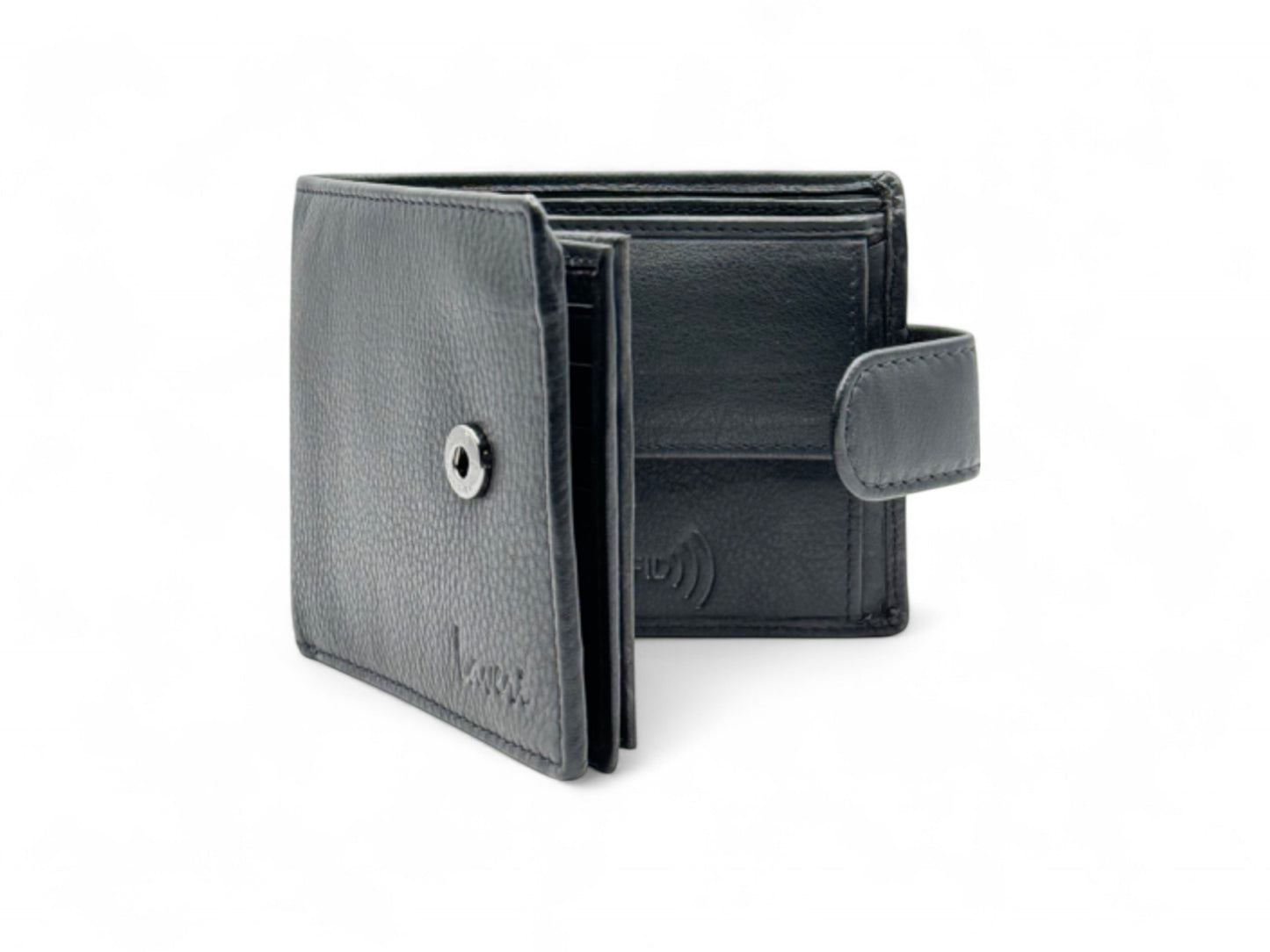 Smooth Premium 18 Card Billfold RFID Wallet Coin Pocket & Loop #983CP.L