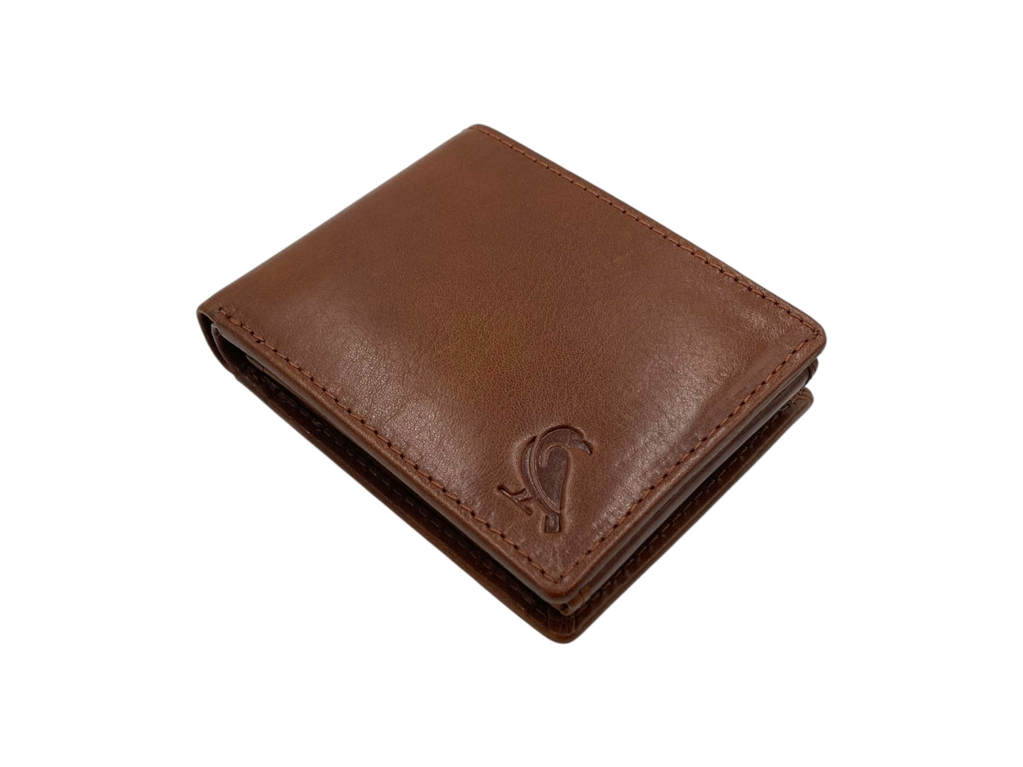 VacaPelle 10-12 Card & Zip-Coins Billfold Genuine Leather Wallet # 1426C