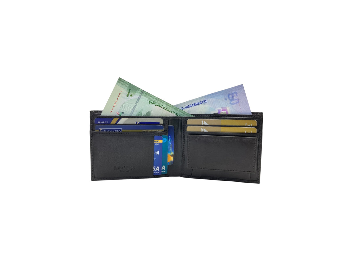 Slim & Compact Leather Bi-Fold Wallet # 1385C