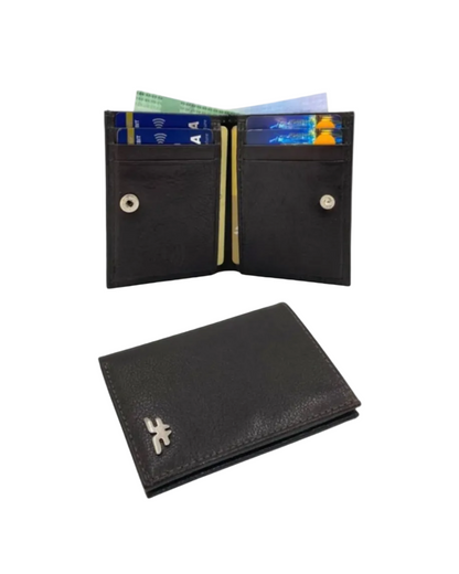 Slim Bifold Inside Button Card & Cash Wallet # RFID 1977L