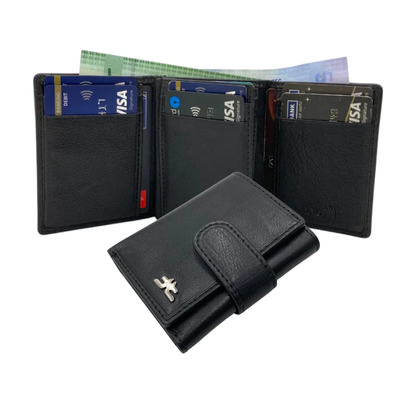 Trifold Wallet RFID Slim 10CC Double Stitch # 1539N [EL.LOOP]