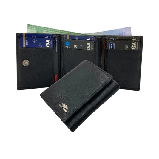 Trifold Wallet RFID Slim 10CC Double Stitch # 1539N