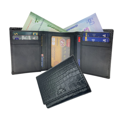 Trifold Wallet RFID Slim 10CC Double Stitch # 1508