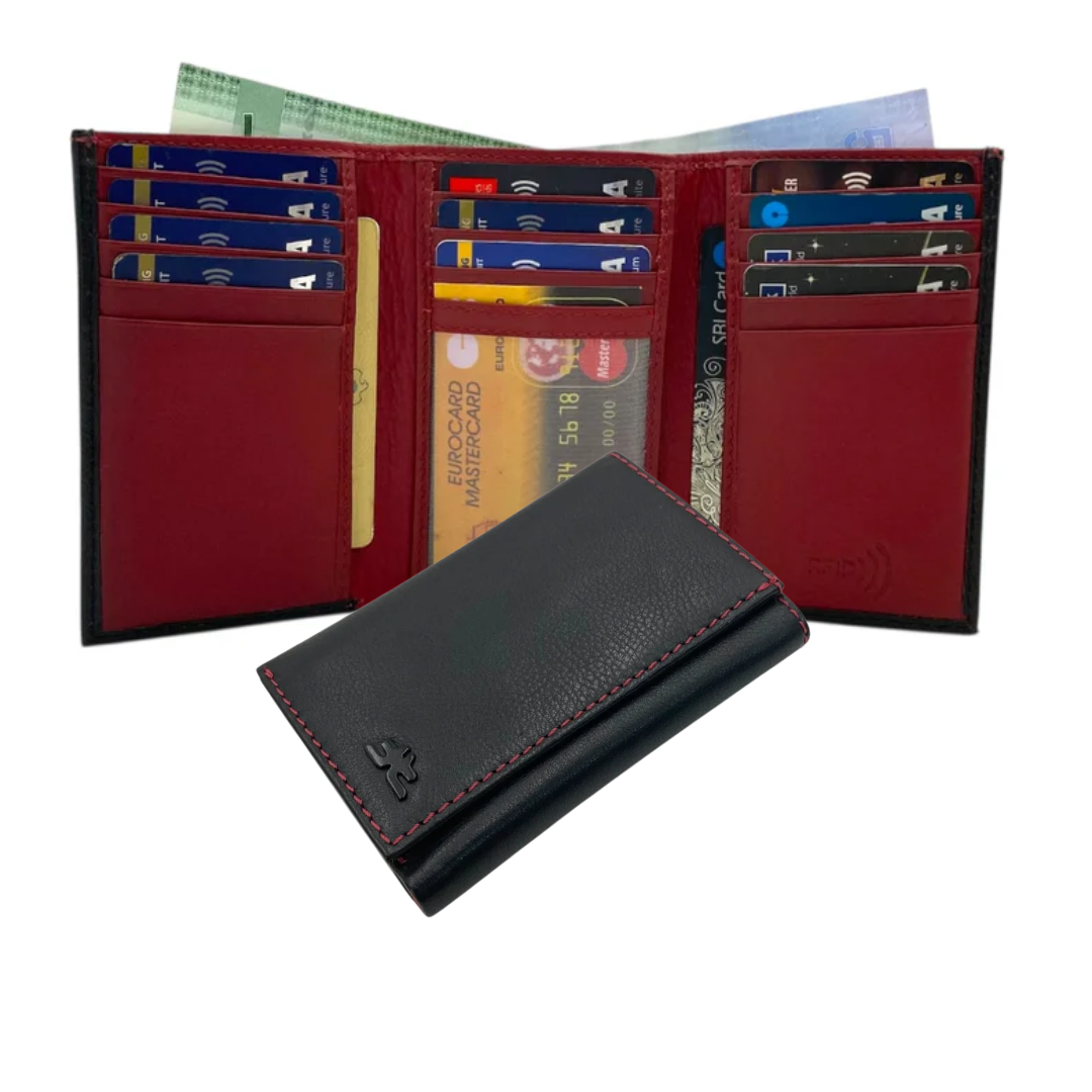 Trifold Wallet RFID Slim 15 Credit Card # 1802