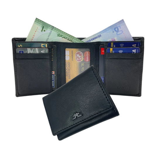 Trifold Wallet RFID Slim 10CC Double Stitch # 1508