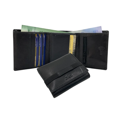 Trifold Wallet RFID Slim 12 Credit Card # 1178 Elastic