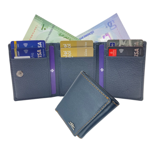 Trifold Wallet RFID Slim 10CC Double Stitch # 1539A