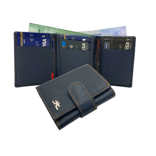 Trifold Wallet RFID Slim 10CC Double Stitch # 1539N [EL.LOOP]