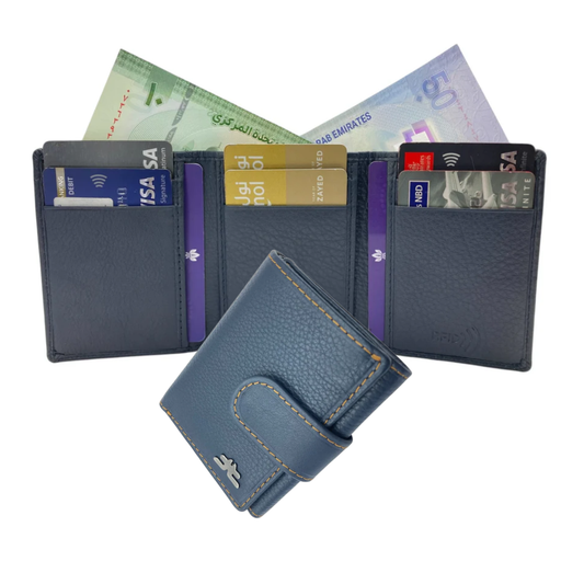 Trifold Wallet RFID Slim 10CC Double Stitch # 1539A [EL.LOOP]