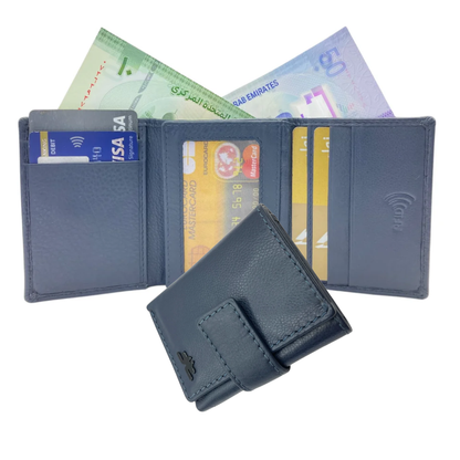 Trifold Wallet RFID Slim Wallets 10 Card - 1539L
