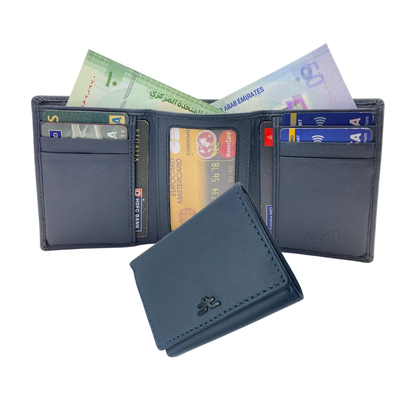 Trifold Wallet RFID Slim 10CC Double Stitch # 1508