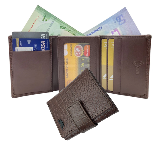 Trifold Wallet RFID Slim Wallets 10 Card - 1539L