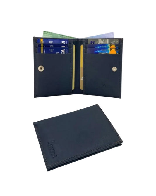 Slim Bifold Inside Button Card & Cash Wallet # RFID 1977BL